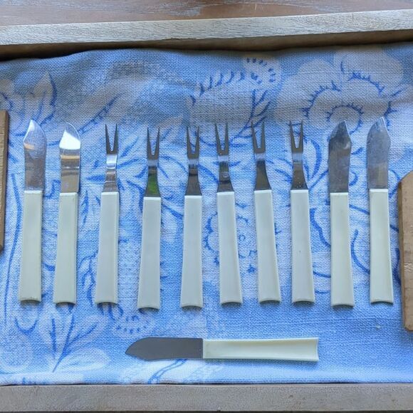 Other - Party Forks Appetizer/Knives/ Mini Cutting Boards Stainless Steel Vintage